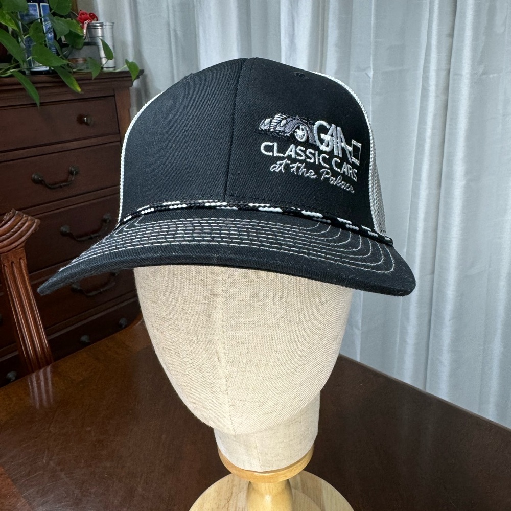Classic Automotive Black and White Logo Trucker Hat